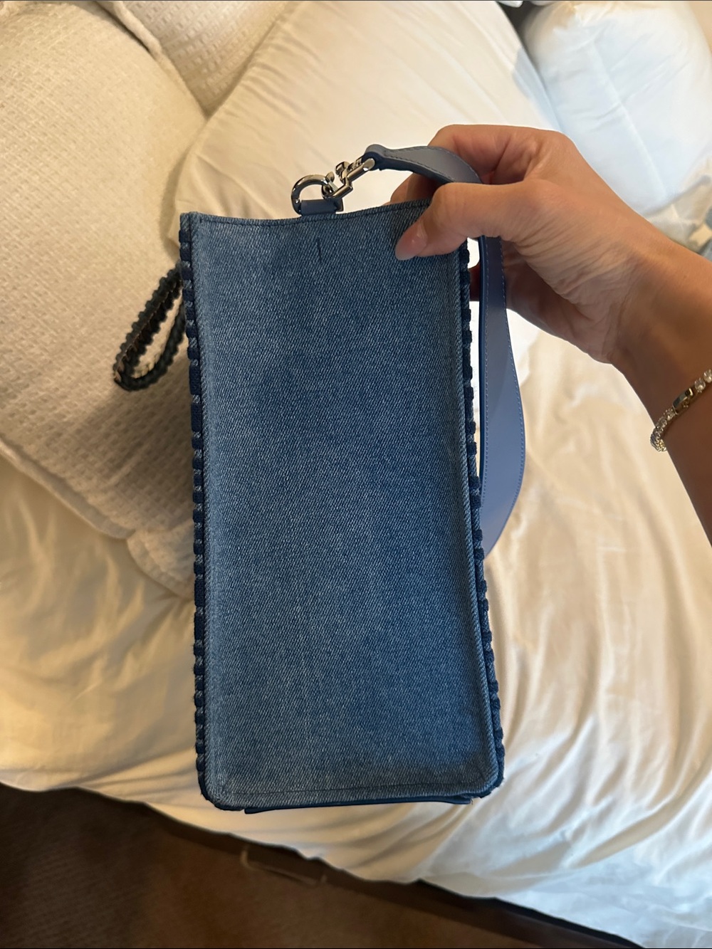 GIVENCHY G Tote Bag Medium in 4G Logo Denim with Chain Handle ๐ - Picture 3 of 6